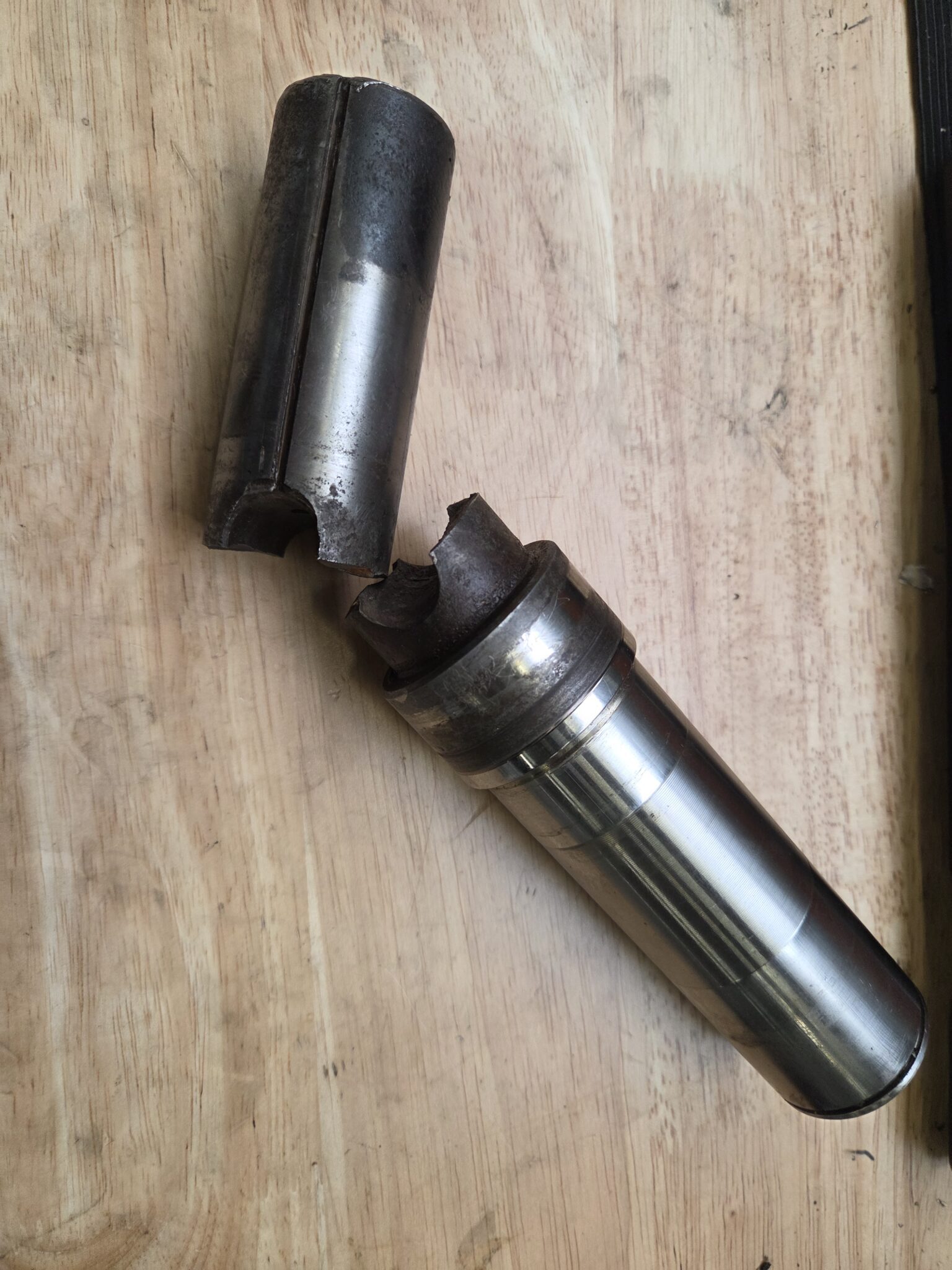 Wellenreparatur - vorher